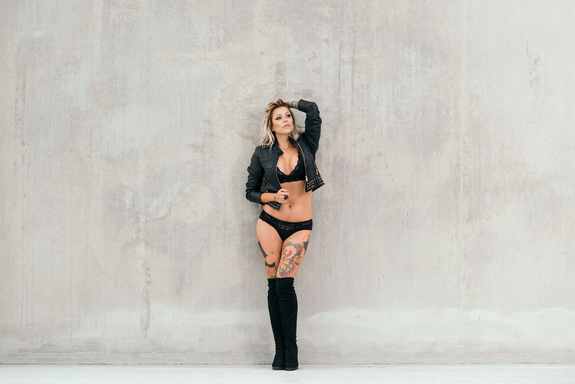 Edgy urban fashion portrait